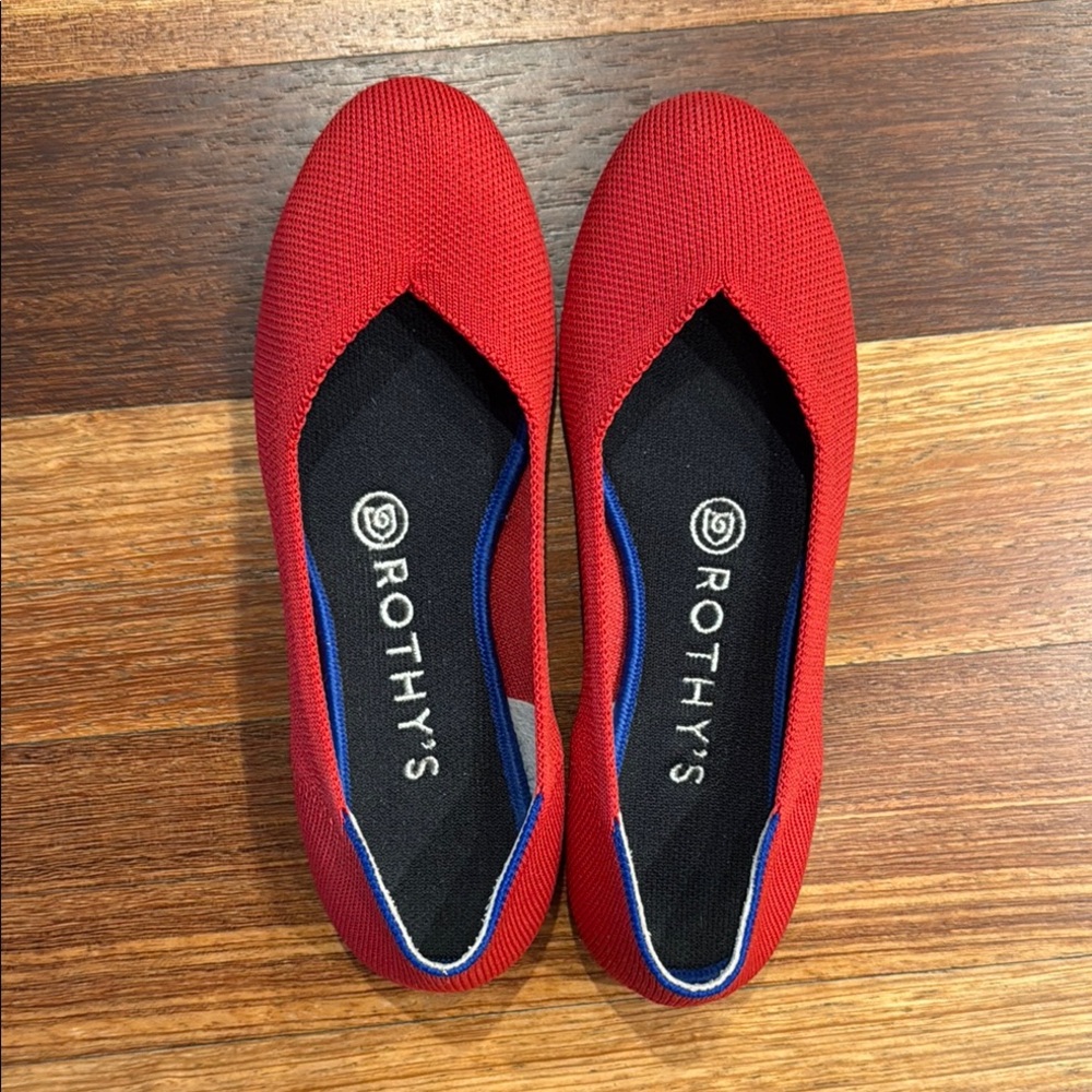 Rothy's Red Flats Versatile Slip-On Loafers
